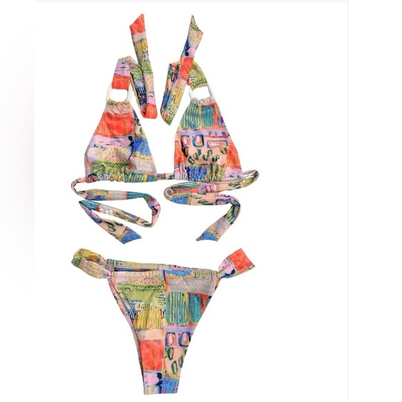 Strawberry Milk Mob “Hotter Tot” Bikini Top And Bottom Set Medium New With Tags! - Picture 4 of 11